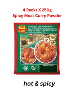 Curry en polvo carne caliente y picante de BABA 4 paquetes x 250 g envío rápido por DHL - Imagen 1 de 4