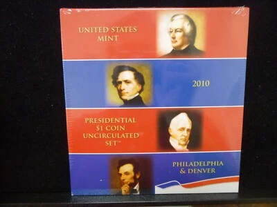 2010 P&D Presidential $1 Coin Uncirculated 8 Coin Set U.S. Mint Sealed - Image 1 of 2