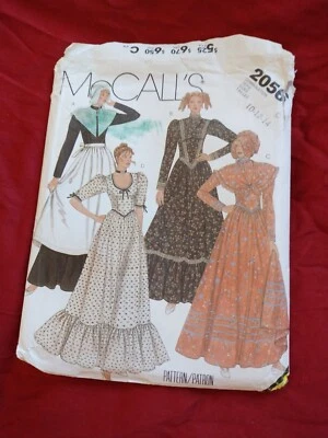 McCall's 2056  Pilgrim/Prairie Costume Misses  10 12 14 Uncut - Image 1 of 4