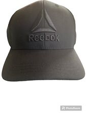 Reebok SnapBack Hat Mesh Solid Black Cap Adult Embroidered Logo OSFA New