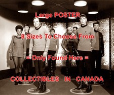 STAR TREK 1960's TV Show TRANSPORTER 8 Crew Members =POSTER 8 Sizes 17" - 3 FEET