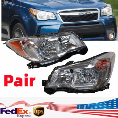 For 2014-2016 Subaru Forester 2.5L Left & Right Halogen Headlights Front Lamp Foto 1 de 4