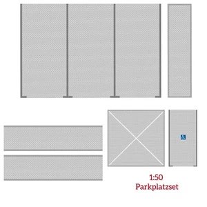 Juego de estacionamiento 1:50 kit de modelismo de cartón de 12 piezas - Imagen 1 de 2
