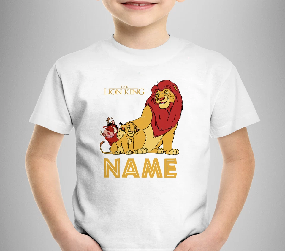 GILDAN Personalisiertes Kinder T-Shirt DER KÖNIG DER LÖWEN Geburtstag Geschenk Tee Disney