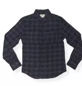 Camisa Goodfellow & Co Ajuste Estándar Manga Larga Franela Abotonada Azul Para Hombre S - Imagen 1 de 3