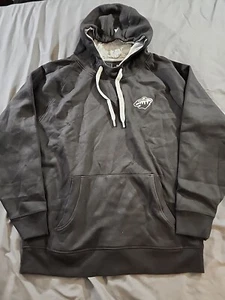 Men's Minnesota Wild Antigua Black Metallic Logo Victory Pullover Hoodie Sz XL - Picture 1 of 7