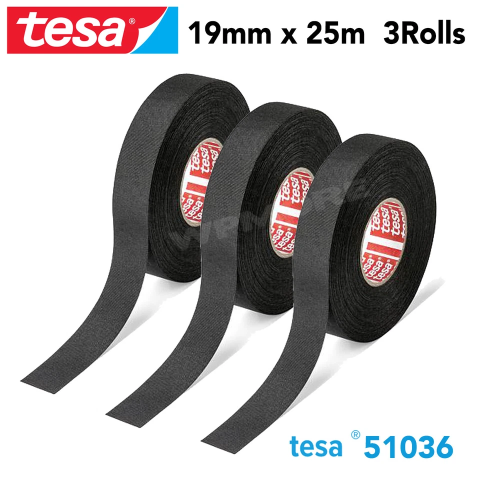 Tesa 51036 PET Cloth Wire Harness Tape for High Abrasion Protection Triple A - 3 - Image 1 of 1
