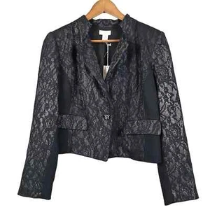 Blazer Giacca Pizzo Chico's - Nero Festa Ufficio - Donna 1/S - Foto 1 di 6