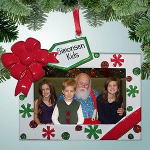 Festive Picture Frame - Personalized Christmas Ornament - Picture 1 of 1