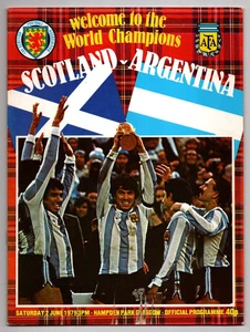 Scotland v Argentina 1978-1979 Friendly 2/6/1979 Maradona 1st International Goal - Picture 1 of 1