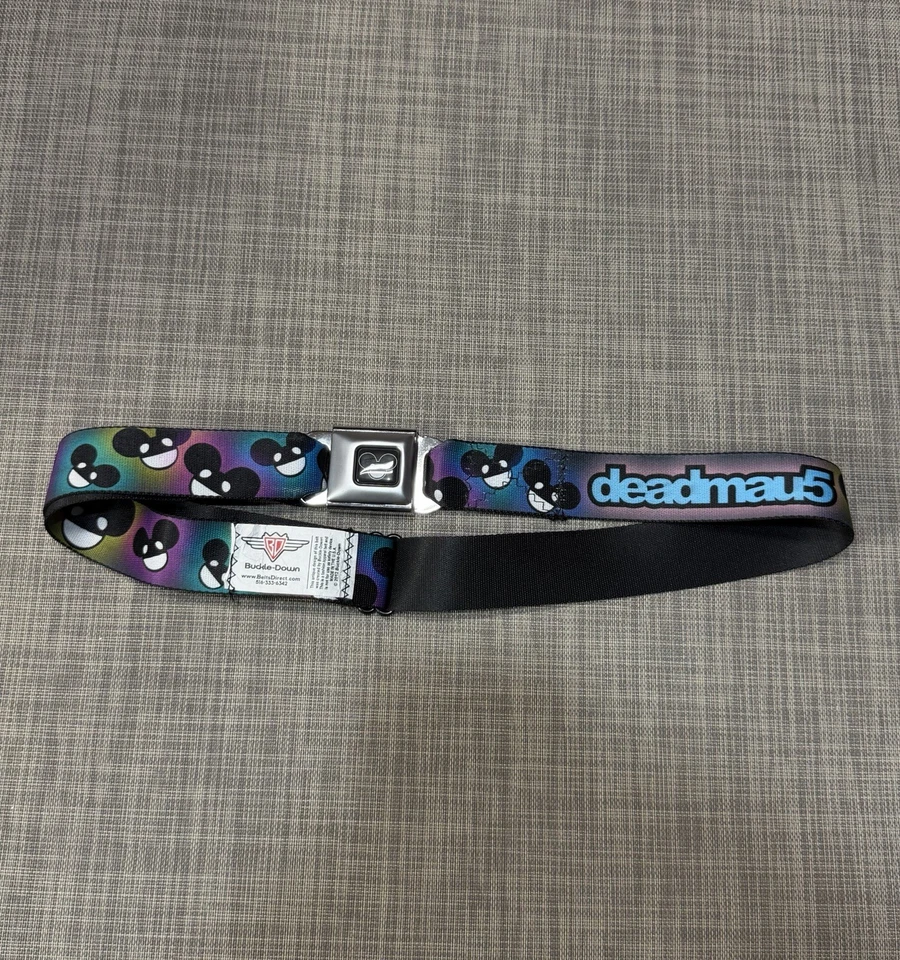 Deadmau5 De Colección Hebilla Cinturón de Seguridad Hebilla Cinturón Ajustable Escena Y2K ¡Raro! Foto 1 de 4