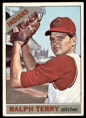 1966 Topps Ralph Terry Cleveland Indians #109 VG/EX - Image 1 of 2