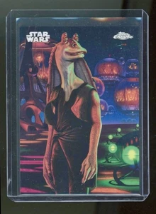 Jar Jar Binks 2025 Topps Star Wars Chrome SSP Kyber Light Refractor Card #KL-13 - Picture 1 of 2