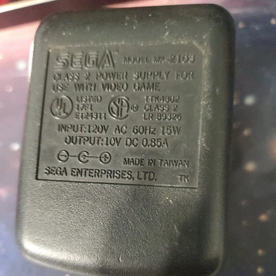 Adaptador de CA Sega Genesis Modelo 2 MK-2103 OEM Game Gear 32x Nomad Fuente de alimentación Foto 1 de 4