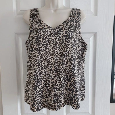 Mint Velvet animal print  sleeveless top size 14 - Image 1 of 4