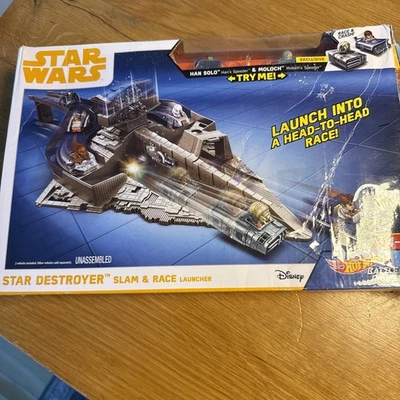 Hot Wheels Star Wars Star Destroyer Slam & Race Launcher w/ Han Open Box - Image 1 of 4