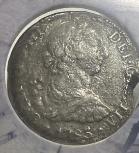 1783 Mexico 8 Reales Silver Coin In Case Item 9461 - Picture 1 of 4