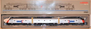 Marklin HO #37621 AMTRAK F7 A-B-A Diesel Loco Set, nuovo con scatola, 1997 - Foto 1 di 2
