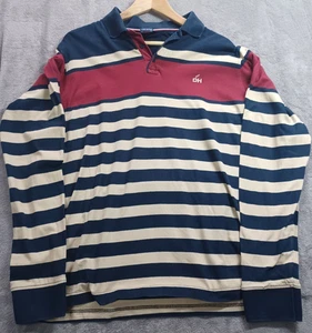 Daniel Hechter Paris Long Sleeve Rugby Style Polo Sweater - Large Cotton - Picture 1 of 9