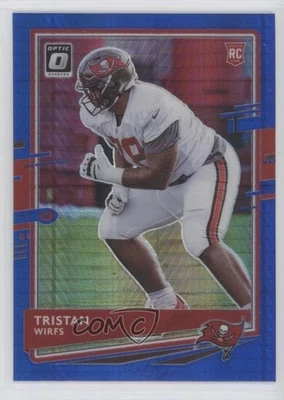 2020 Panini Donruss Optic Rookies Blue Hyper Prizm Tristan Wirfs #129 Rookie RC - Image 1 of 2