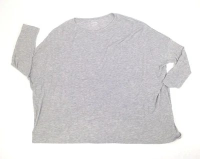 Camiseta para mujer Majestic Paris gris extrafina superlavada cuello redondo talla 2 Foto 1 de 3