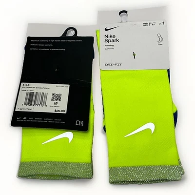 2 Nike искра работает лодыжки носки мягкие DRI-FIT мужчин 8-9,5 женщин 9,5-11 - Изображение 1 из 3
