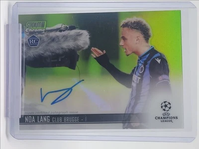 NOA LANG 2020 STADIUM CLUB CHROME NEON GREEN ROOKIE RC AUTO /99 Q5860 - Image 1 of 2