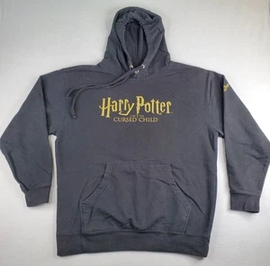 Harry Potter Cursed Child Hoodie Unisex L Black Lyric Theatre New York Pullover - Picture 1 of 17