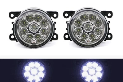 Front Fog Light Set LED For Renault Fluence 10-13 Crystal Clear Lamps Pair - Image 1 of 4