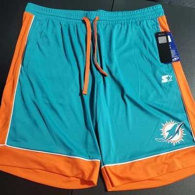 Pantalones Cortos Miami Dolphins Starter Talla 2XLarge Nuevos Aqua y Naranja (C38) Foto 1 de 4