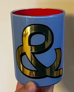 Jarrón de vidrio con taza de lápiz de Bridie Hall London con hoja de oro dorado y - Imagen 1 de 15