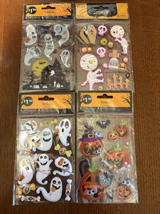 4 Packs Of Halloween Scrapbooking Stickers - 3D - New In Package - Picture 1 of 6