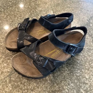 Sandalias Birkenstock para mujer EU 35 US 4 Rio negras Birko Flor con cordones cómodas - Imagen 1 de 10