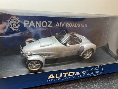 AutoArt 1:18 Scale Model Panoz AIV Roadster Silver, New In Box - Image 1 of 4