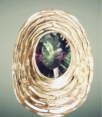 Designer AVANT Vtg Sterling Silver Mystic Topaz Ring Beautiful!! Sz 7 - Image 1 of 4