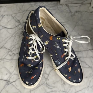 Keds x Rifle Paper Co Wanderlust Navy Blue Patterned Sneakers - Size 10 - Picture 1 of 6