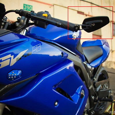 Espejos retrovisores de extremo de manillar de 7/8" para motocicletas Suzuki SV650S / Kawasaki Z650 Foto 1 de 4