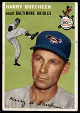 1954 Topps Harry Brecheen VG (Crease) Baltimore Orioles #203