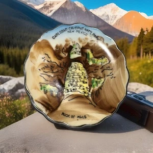 Vintage Carlsbad National Park Porcelain Souvenir Trinket Dish NICO 3.5 Inch - Picture 1 of 6