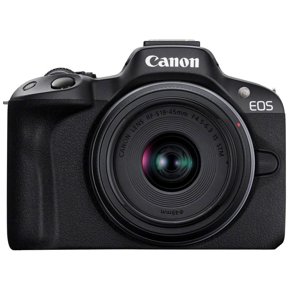 Canon EOS R50 APS-C Digital Mirrorless Camera with 18-45mm IS STM Lens - Black - Image 1 of 1