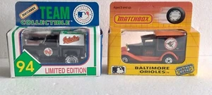 2 MATCHBOX Diecast trucks- 1994 TEAM COLLECTIBLE BALTIMORE ORIOLES & 1989 truck - Picture 1 of 11