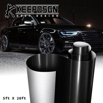 For Audi Car Paint Protection Vinyl Wrap Film Sticker Decal Sheet Roll Gloss BK Foto 1 de 4