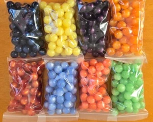 Authentic Lucite Moonstone 19mm Beads Jewelry Maker 400 Count Good Colors - Picture 1 of 6