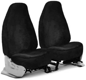 Australian Sheepskin Highback Seat covers BLACK (1 Pair) - Picture 1 of 6