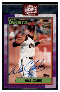 2023 Topps Archives Signature Series Will Clark Auto 12/24 #100 Giants