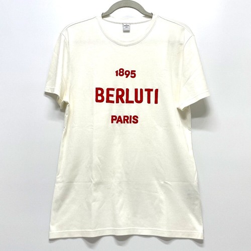 T shirt logo Berluti Giappone solo online top abbigliamento maniche corte cotone bianco