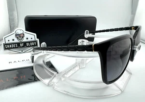 RALPH LAUREN RA5328U 5001T3 SHINY BLACK GREY GRADIENT POLARIZED SUNGLASSES NEW - Picture 1 of 14