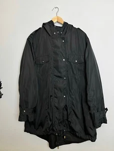 SONIA RYKIEL Black Long Parka Coat High Quality Designer Black Medium Womens - Picture 1 of 6