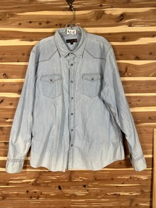 GUESS Denim Casual Button-Down Shirts 