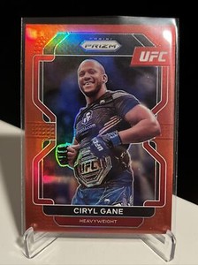 2022 Panini Prizm UFC #101 - CIRYL GANE - 2nd Year RED PRIZM /299! CHAMP! MINT